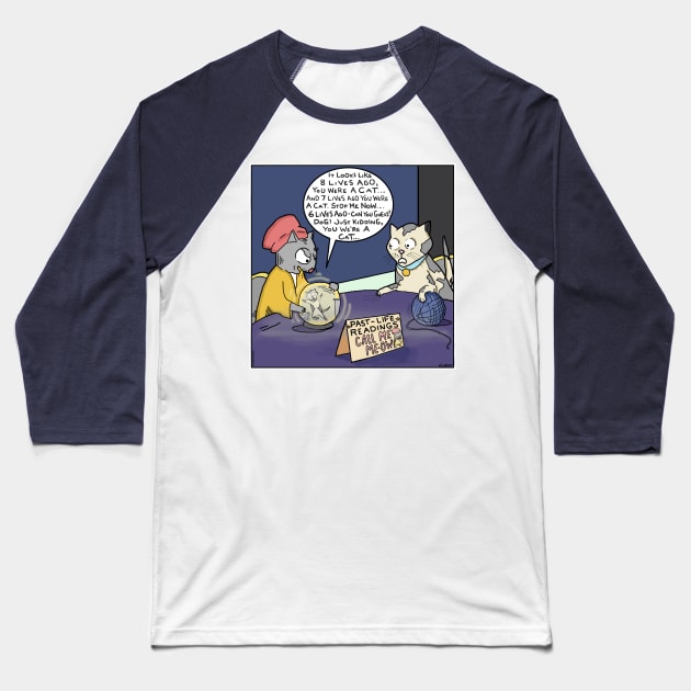 Call Me Meow Baseball T-Shirt by Nick Navatta